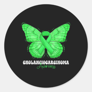 Cholangiocarcinoma Awareness Montag Grüne Schleife Runder Aufkleber