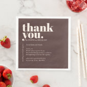 Cholate Brown Dank Minimalist Dekor Hochzeit Serviette (Beispiel)