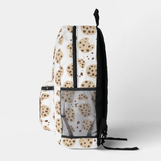 Cholate Chip Cookies Muster Monogram School Bedruckter Rucksack (Rechts)