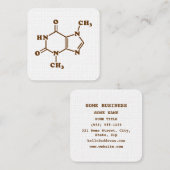 Cholate Theobromine Molecule Chemische Formel Quadratische Visitenkarte (Vorne/Hinten)