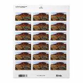 Cholla Cactus and Superstition Mountain / Arizona Adressaufkleber (Vorne)