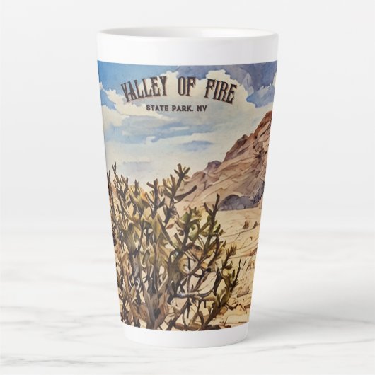 Cholla Cactus, Valley of Fire Staat Park Latte Tas Milchtasse (Vorderseite)