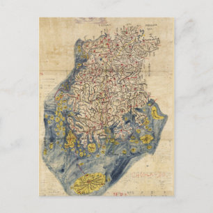 Chŏlla-namdo Chŏlla-pukto Chŏndo Korea Karte c1800