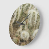 Cholla Springing Cactus Foto Große Wanduhr (Winkel)