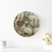 Cholla Springing Cactus Foto Große Wanduhr (Zuhause)