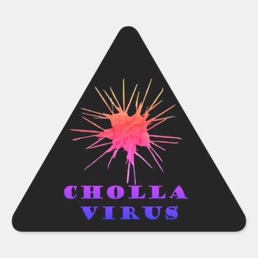 Cholla-Virus  Dreieckiger Aufkleber (Vorderseite)