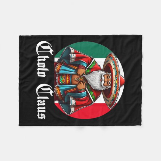 Cholo Christmas - Cholo Claus - Spaß mexikanisch S Fleecedecke (Vorderseite (Horizontal))