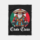 Cholo Christmas - Cholo Claus - Spaß mexikanisch S Fleecedecke (Vorderseite)