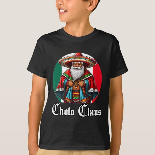 Cholo Christmas - Cholo Claus - Spaß mexikanisch S T-Shirt (Vorderseite)