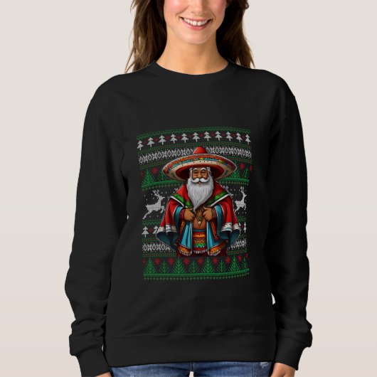 Cholo Claus - Ugly Christmas Sweater - Mexikanisch Sweatshirt (Vorderseite)