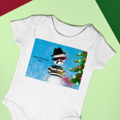 Cholo Snowman FoChristmas Tree Lights Snow Baby Strampler