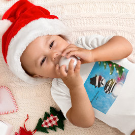 Cholo Snowman FoChristmas Tree Lights Snow Baby Strampler