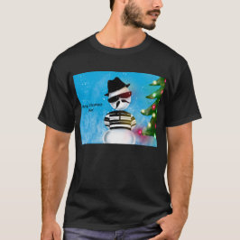 Cholo Snowman FoChristmas Tree Lights Snow T-Shirt