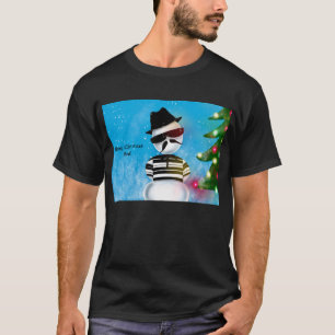 Cholo Snowman FoChristmas Tree Lights Snow T-Shirt