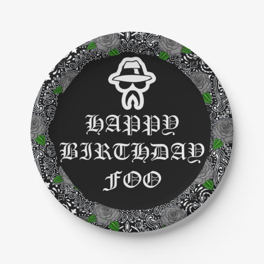 Cholo Theme Party Teller (Vorderseite)