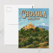 Cholula Große Pyramide Mexiko Postkarte (Vorne/Hinten)