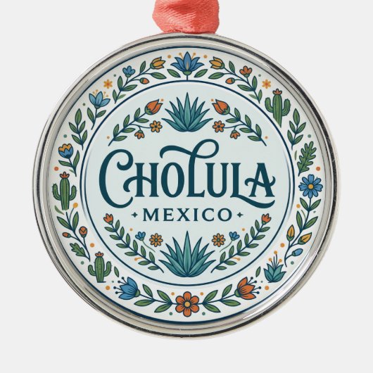 Cholula Mexiko Ornament Aus Metall (Vorne)