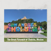 Cholula Pyramid, Mexiko Postcard Postkarte (Vorderseite)
