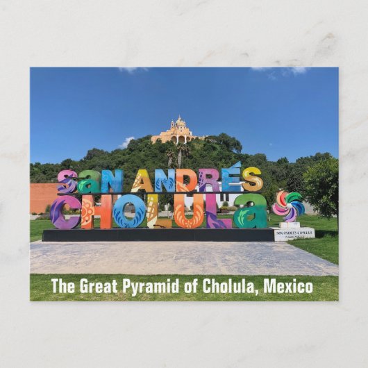 Cholula Pyramid, Mexiko Postcard Postkarte (Vorderseite)
