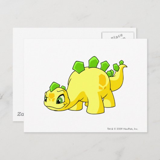 Chomby Gelb Postkarte (Vorne/Hinten)