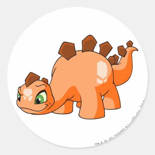Chomby Orange Runder Aufkleber (Vorderseite)
