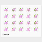 Chomby Pink Runder Aufkleber (Blatt)