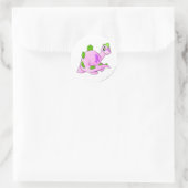 Chomby Pink Runder Aufkleber (Tasche)