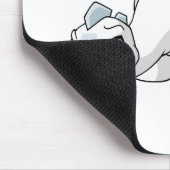Chomby Weiß Mousepad (Ecke)