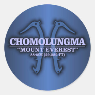 Chomolungma (Mt Everest) Runder Aufkleber