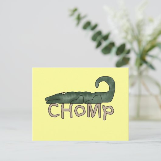 Chomp Alligator Tshirts und Geschenke Postkarte (Stehend Vorderseite)