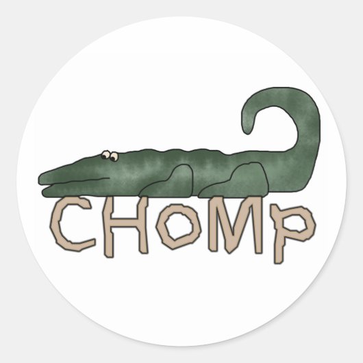 Chomp Alligator Tshirts und Geschenke Runder Aufkleber (Vorderseite)