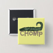 Chomp Alligatort-shirts und -geschenke Button (Vorne & Hinten)