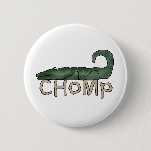 Chomp Alligatort-shirts und -geschenke Button (Vorderseite)