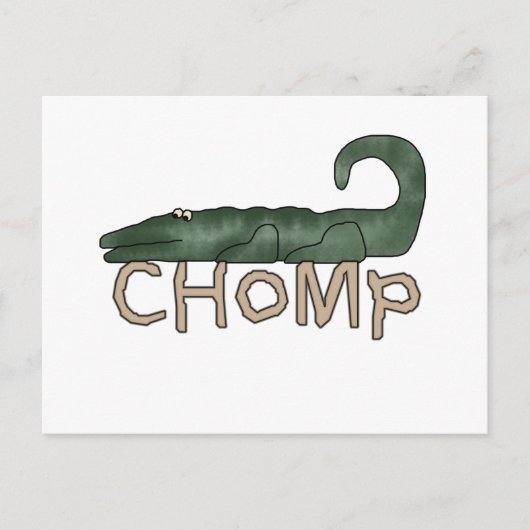 Chomp Alligatort-shirts und -geschenke Postkarte (Vorderseite)