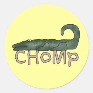 Chomp Alligatort-shirts und -geschenke Runder Aufkleber
