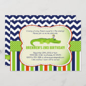 Chomp Chomp! Alligator-Themenorientierte Party Einladung (Vorne/Hinten)