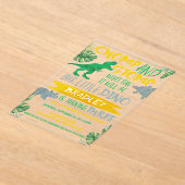 Chomp & Stomp! Dinosaur Boys 3. Geburtstag Acryleinladungen (Ablage )