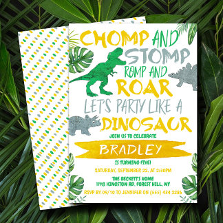 Chomp & Stomp! Dinosaurier Jungen jeden Alters zum Einladung