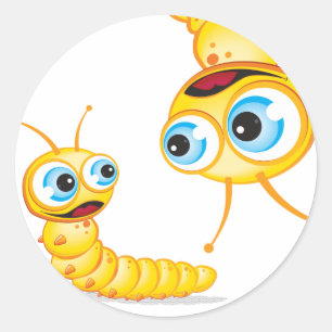 Chomp the Grub: Runder Aufkleber