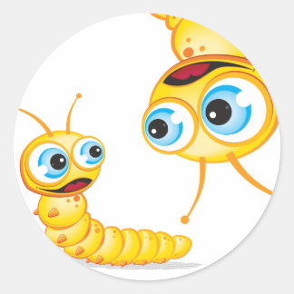 Chomp the Grub: Runder Aufkleber