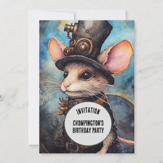 Chompington Steampunk Animal Individuelle Name Einladung