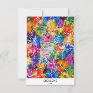Chongqing China Stadtplan Dankeskarte