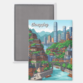 Chongqing Sichuan China Magnet (Vorderseite/Rückseite)