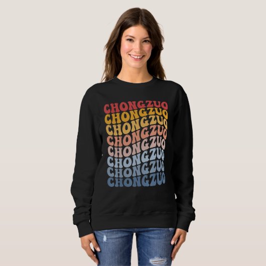 Chongzuo City Groovy Retro Sweatshirt (Vorne ganz)