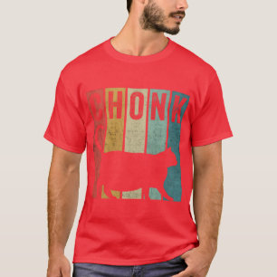 Chonk abgenutzt 70er 80er Stil fettes Katzen Meme T-Shirt