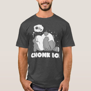 Chonk Boi Lazy Schlampe Cat Funny Mem Design  T-Shirt