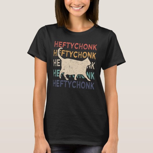 Chonk Cat Chonk Meme Fat Cat Retro Heftychonk T-Shirt (Vorderseite)
