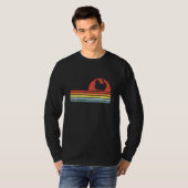 Chonk Cat Funny Fat Cat Meme Retro Sunset Style Ca T-Shirt (Vorne ganz)