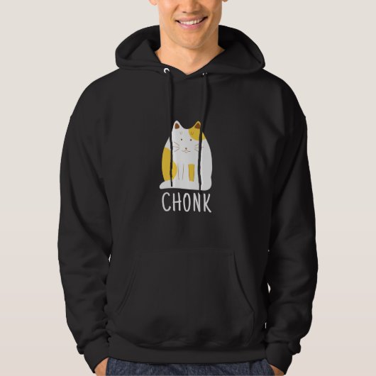 Chonk Cat Funny Scale Meme Hoodie (Vorderseite)