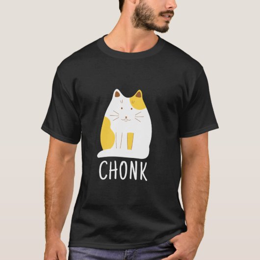 Chonk Cat Funny Scale Meme T-Shirt (Vorderseite)